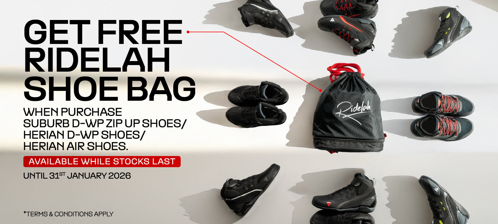 Get Free Ridelah Shoe Bag