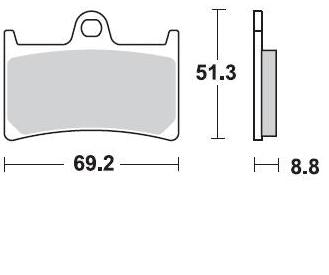 BRAKING SEMI METALLIC PAD 786CM66