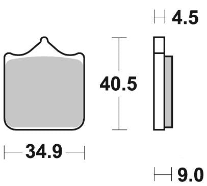 BRAKING SEMI METALLIC PAD 947CM66