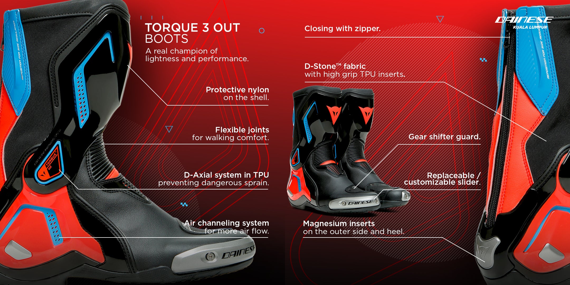 TORQUE 3 OUT AIR BOOTS Dainese Kuala Lumpur