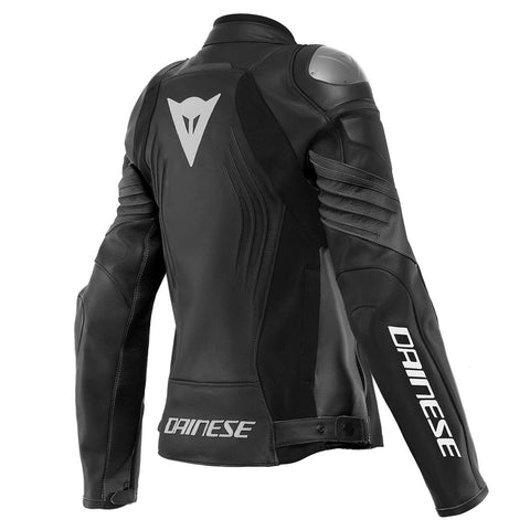 RACING 4 LADY LEATHER JACKET PERF. (BLACK/BLACK)