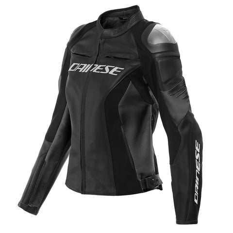 RACING 4 LADY LEATHER JACKET PERF. (BLACK/BLACK)