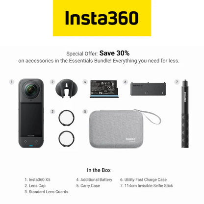 INSTA360 X5 CAMERA ESSENTIALS BUNDLE